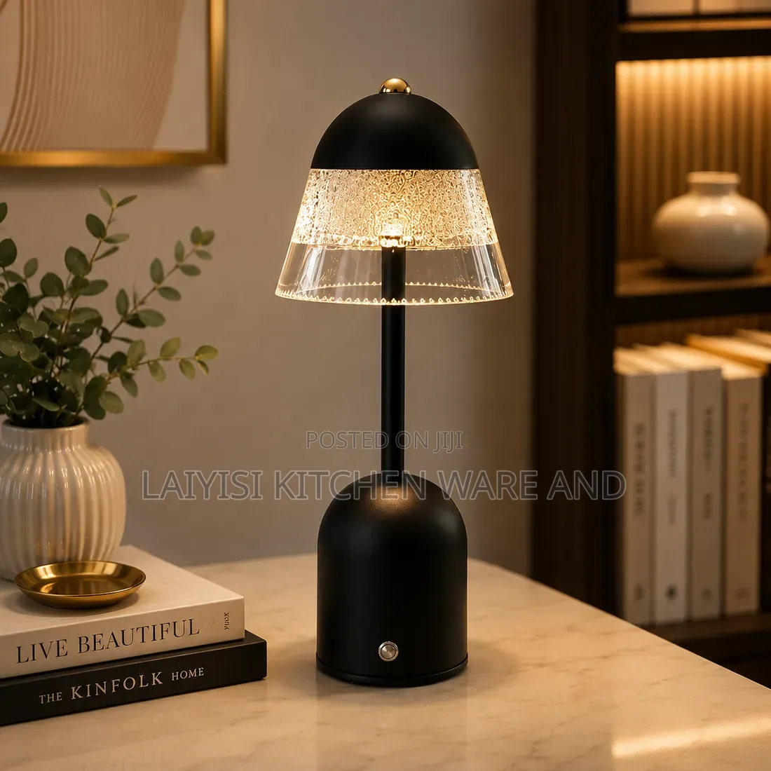 Modern Rechargeable Sensor Bedside Lamp 3Mode Color Changing Light