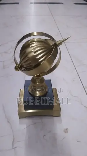 Decorative Gold Metal Globe Sculpture