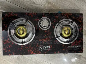 YES 3-Burner Tempered Glass Gas Stove