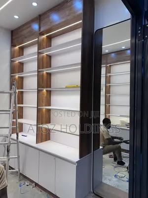 Shop Customization/Interior Cabinetry Works & Shelving Shop Partitions