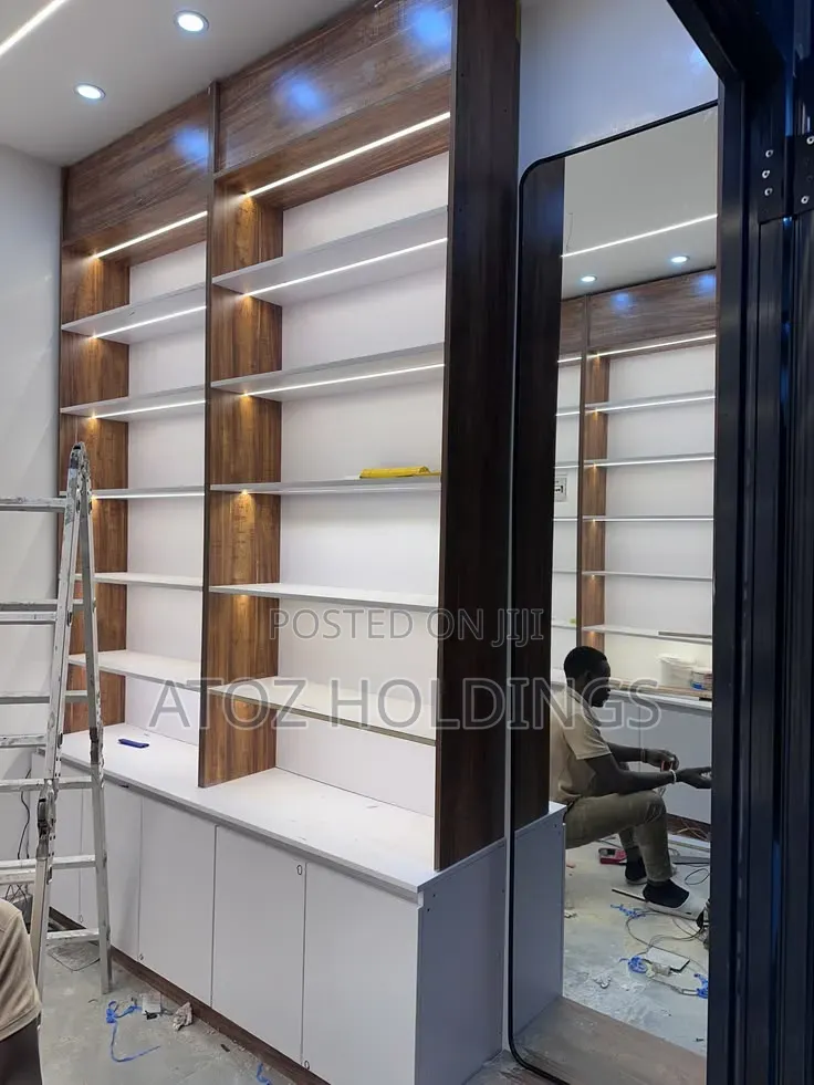 Shop Customization/Interior Cabinetry Works & Shelving Shop Partitions