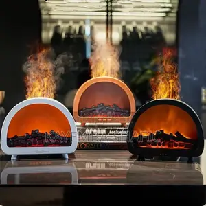 3D Fireplace Aroma Diffuser & Ultrasonic Cool Mist Humidifier