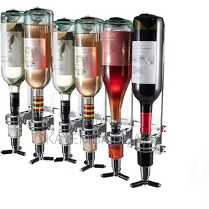 6 Bottle Wall Mounted Liquor Dispenser Bar Butler Shot Pourer