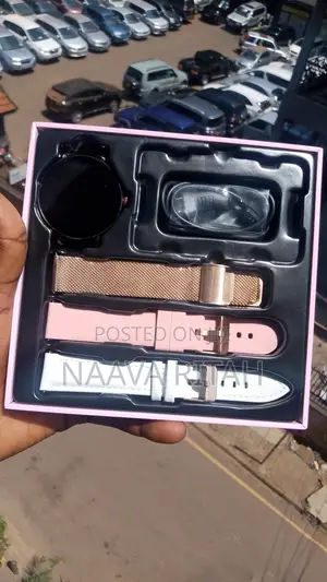 PINK Hainoteko-18 Waterproof Round Shape Amoled 3 Straps