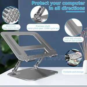 Adjustable Aluminum Laptop Stand - Ergonomic Foldable Desk Riser