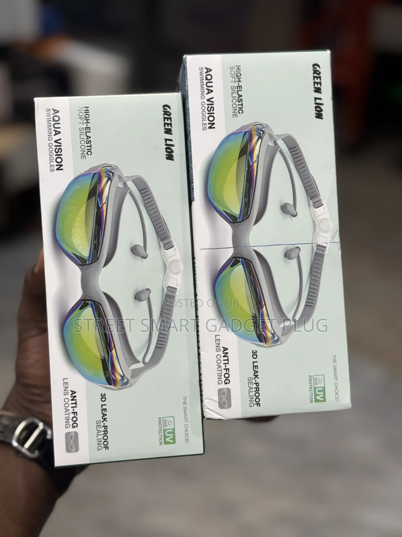 Green Aqua Vision Swimming Glasses