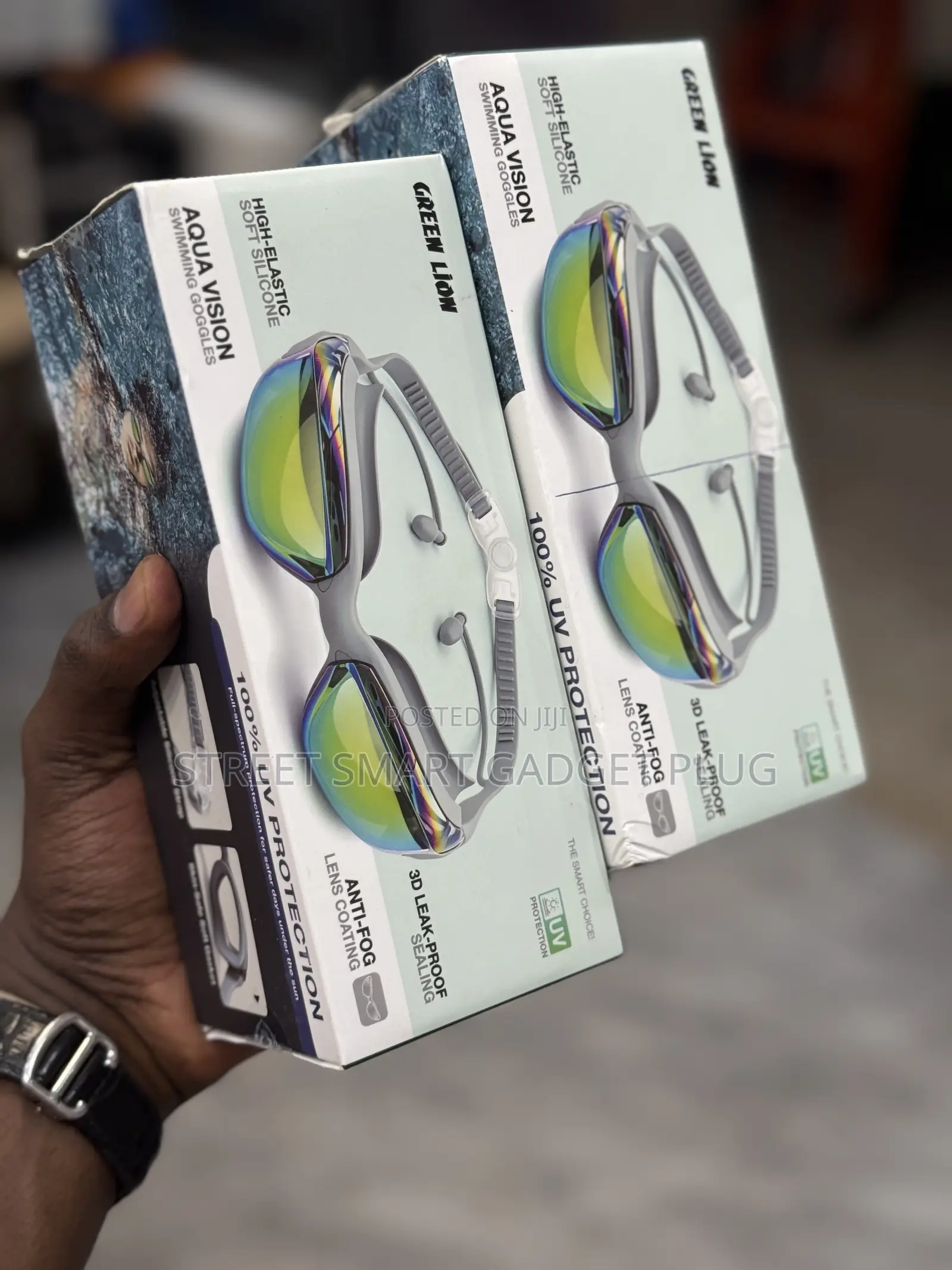 Green Aqua Vision Swimming Glasses