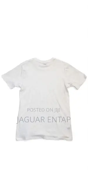 Men White Striped T-Shirt Size S -  Used - Clean