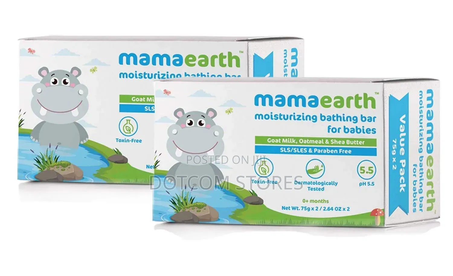 Mamaearth Baby Bath Soap Bar With Goat Milk 75g (Pack of 2)