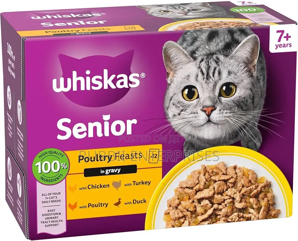 Whiskas Senior  Poultry Feasts in Gravy Wet Cat Food 7+ Years