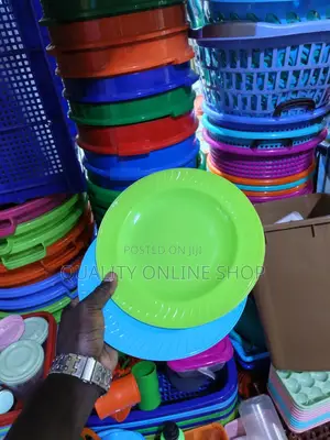 Flat Plastic Plates Plastic Plates 12pcs