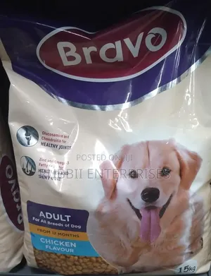 Bravo Adult Dog Food in Chicken Flavor. 15kg