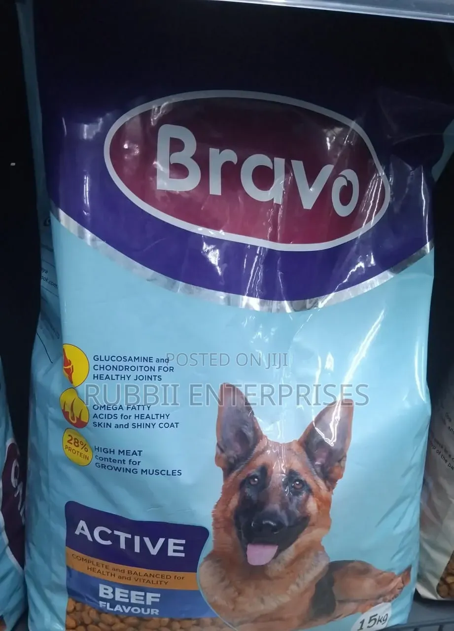Bravo Adult Active Beef Flavor Dog Food 15Kg