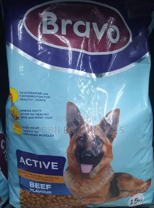 Bravo Adult Active Beef Flavor Dog Food 15Kg