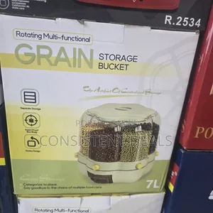 Rotating Multifunctional Grain Storage Bucket