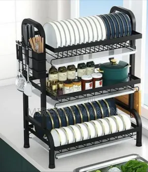 Multi-Tier Kitchen Storage and Dish Drying Rack