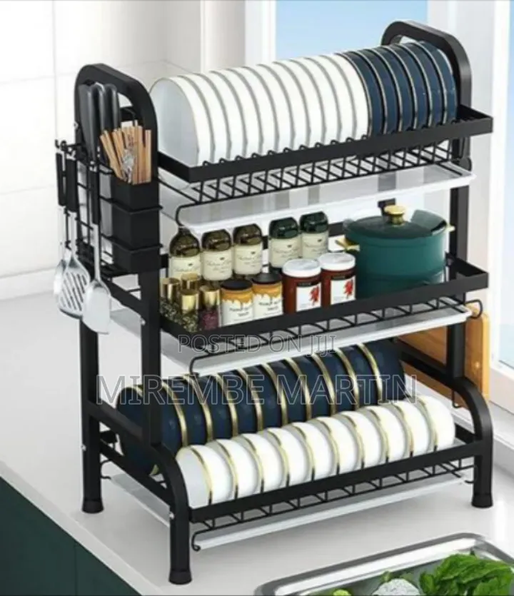 Multi-Tier Kitchen Storage and Dish Drying Rack