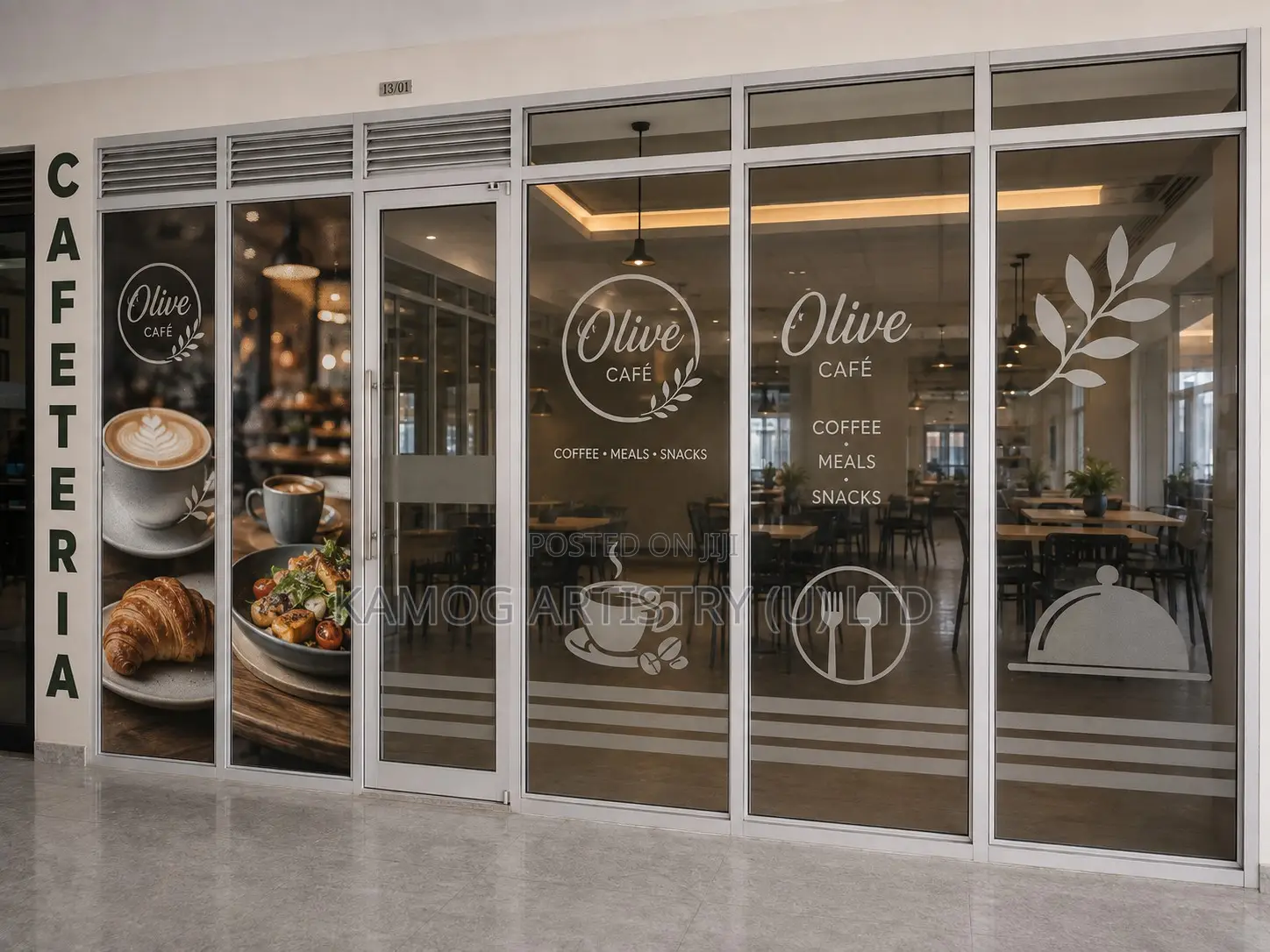 Glass Branding With Frosted Vinyl & One-Way Vision