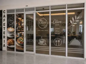 Glass Branding With Frosted Vinyl & One-Way Vision