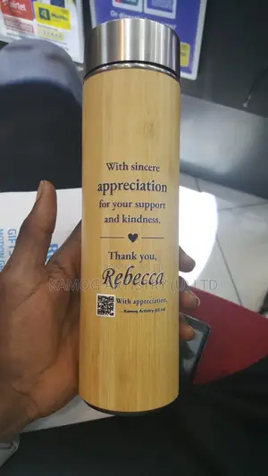 Personalised Bamboo Appreciation Flask