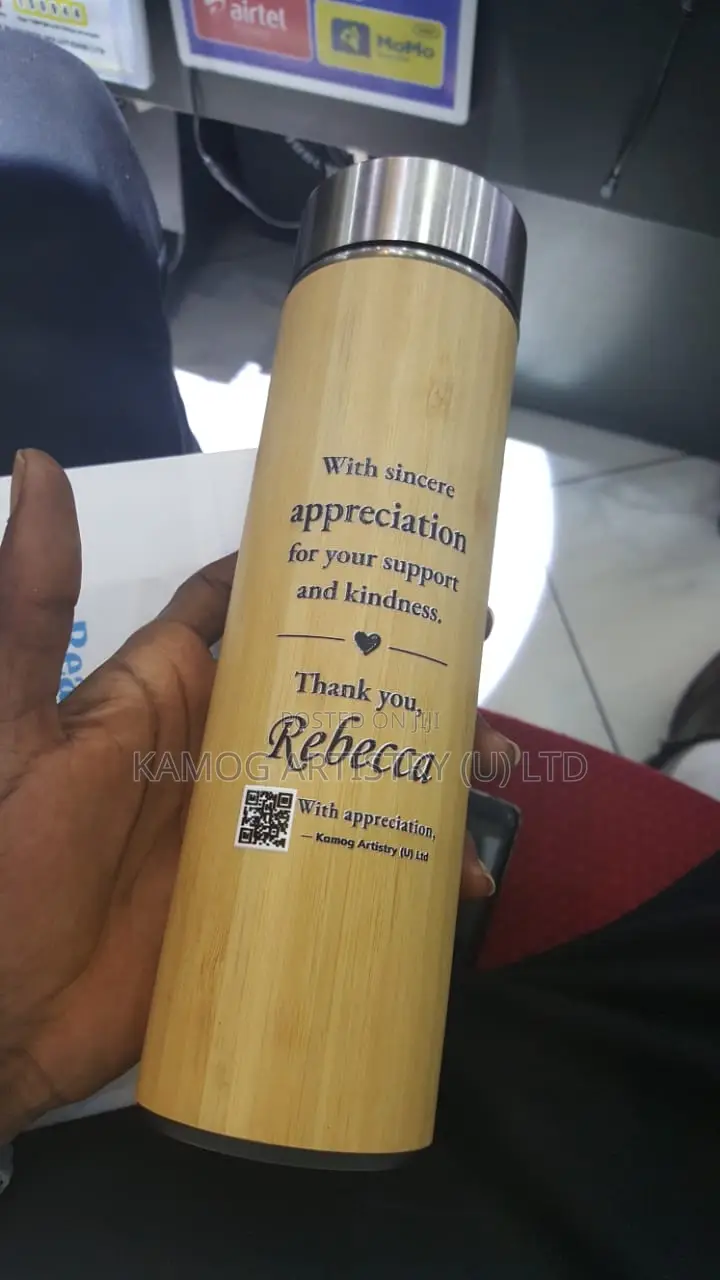 Personalised Bamboo Appreciation Flask