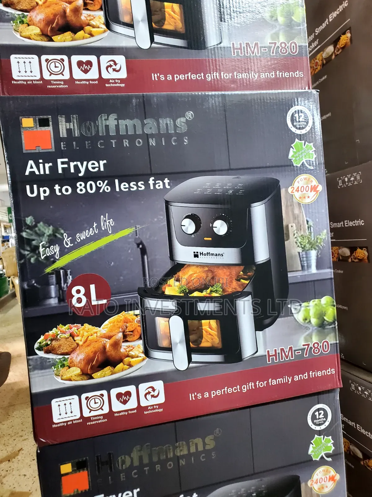 HM-780 Is an 8-Liter Manual Knob Electric Air Fryer