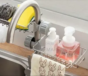 Multi-Functional Faucet Storage Rack for Kitchen and Bathroom -