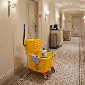 Cleaning Mop Yellow Bucket