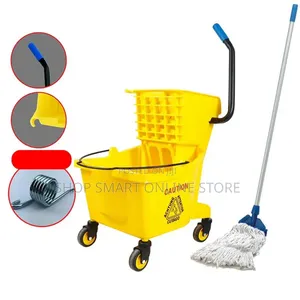 Combo Set Mop Yellow Bucket With Mopper