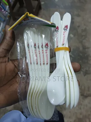 Durable White Plastic  Spoons