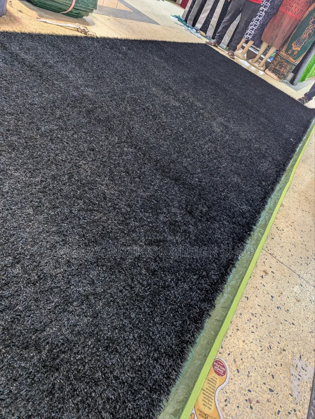 Santic Black Grass Carpet Artificial