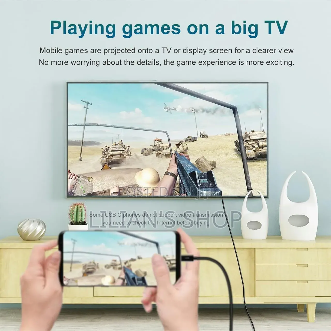 USB Type-C to HDMI Cable   Supporting 4K Ultra HD