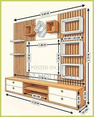 TV Stands/Linnet Wall Unit TV Stands in Any Colour From