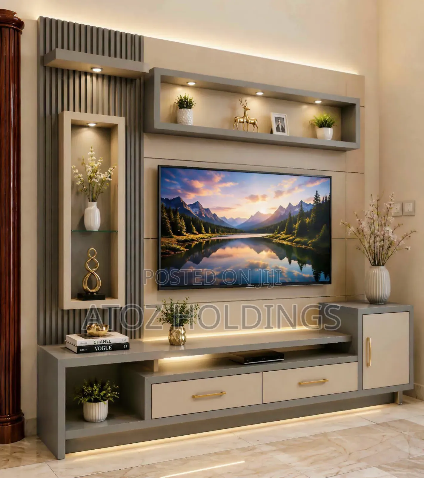 TV Stands/Linnet Wall Unit TV Stands in Any Colour From