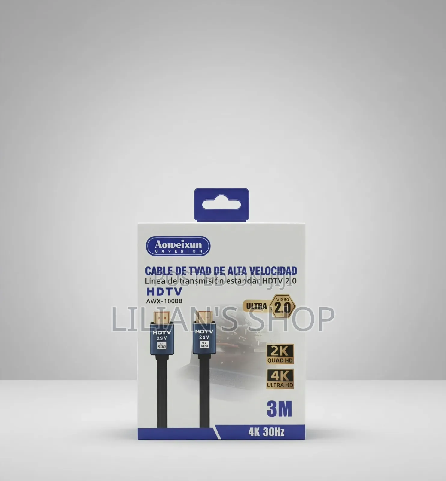3-Meter High-Speed HDMI 2.0 Cable Supporting 4K Resolution
