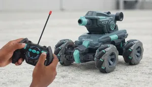 Rc Toy Tank Stunt Car Military Shooting Water Bullets Remote Control