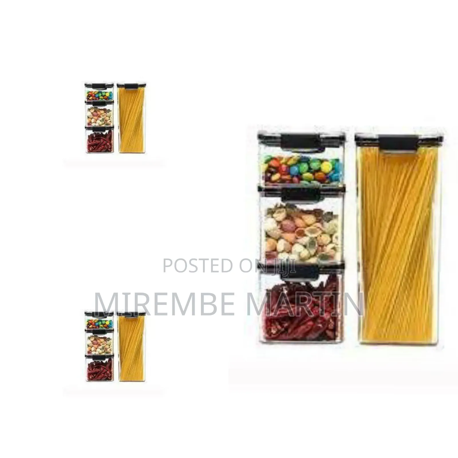 6-Piece Airtight Stackable Food Storage Container Set