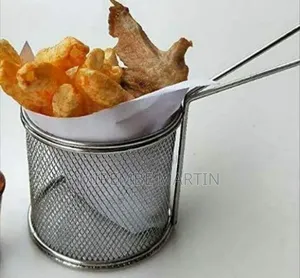 Set of Six Stainless Steel Mini Frying/Serving Baskets