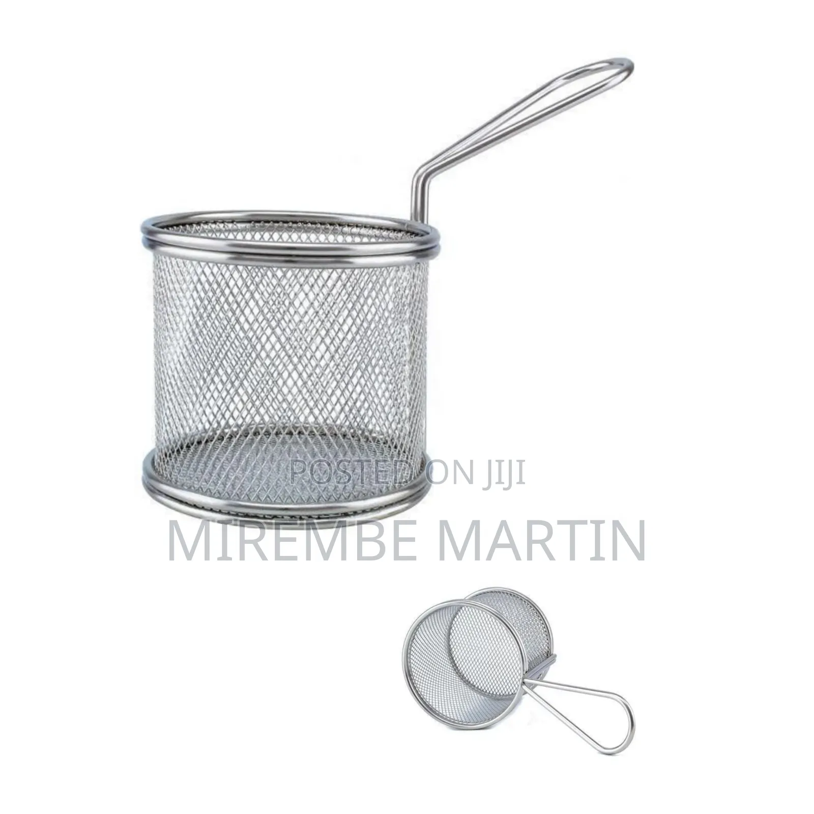 Set of Six Stainless Steel Mini Frying/Serving Baskets