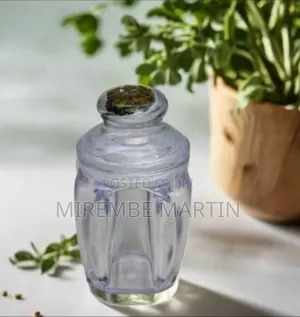 Charming Mini Glass Spice Jar With Decorative Clear Lid - Clear