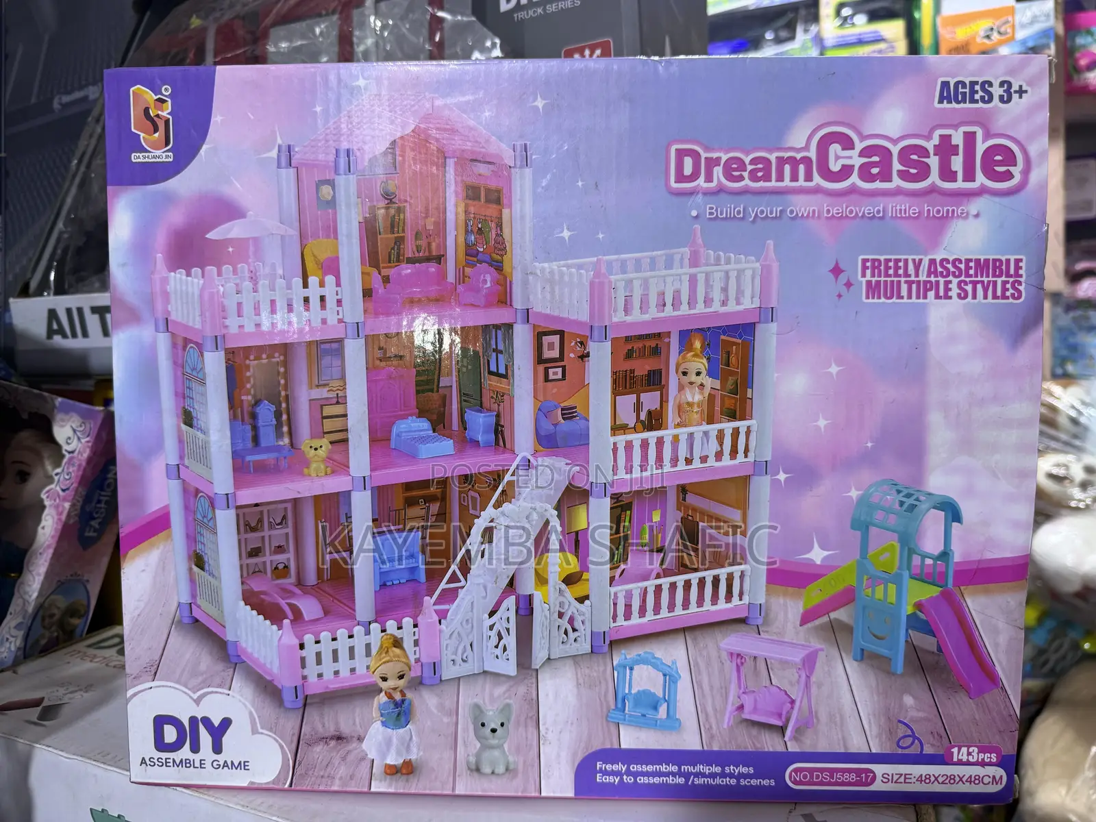 DreamCastle DIY Princess Dollhouse Playset - 143 PCS (DSJ588-17)