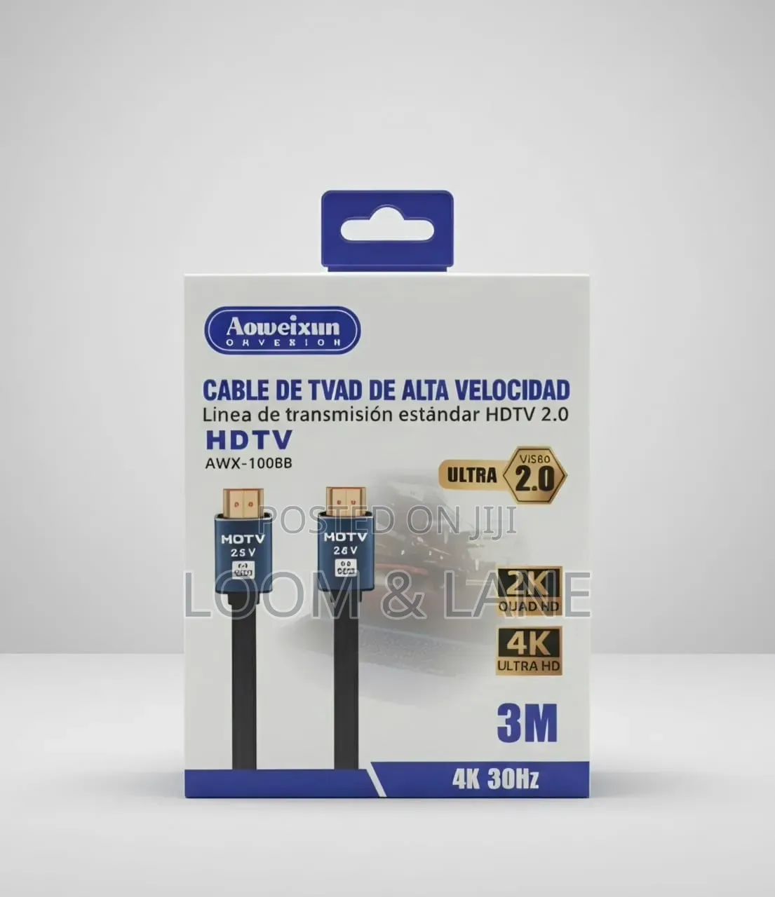 3-Meter High-Speed HDMI 2.0 Cable Supporting 4K Resolution