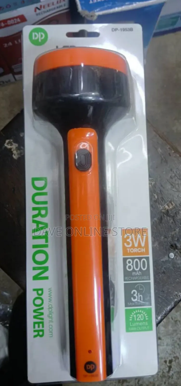 DP Light 3W Rechargeable Portable LED Torch (Model DP-1953B)