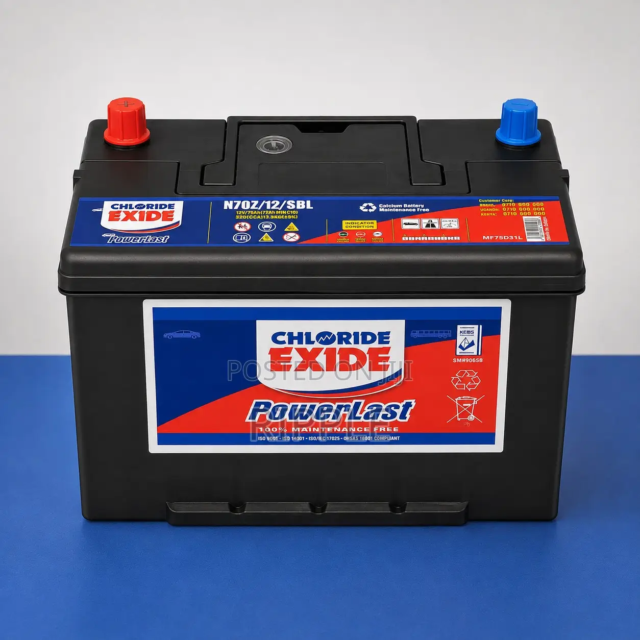 Chloride Exide N70Z 12V Maintenance Free Heavy Duty Car Battery