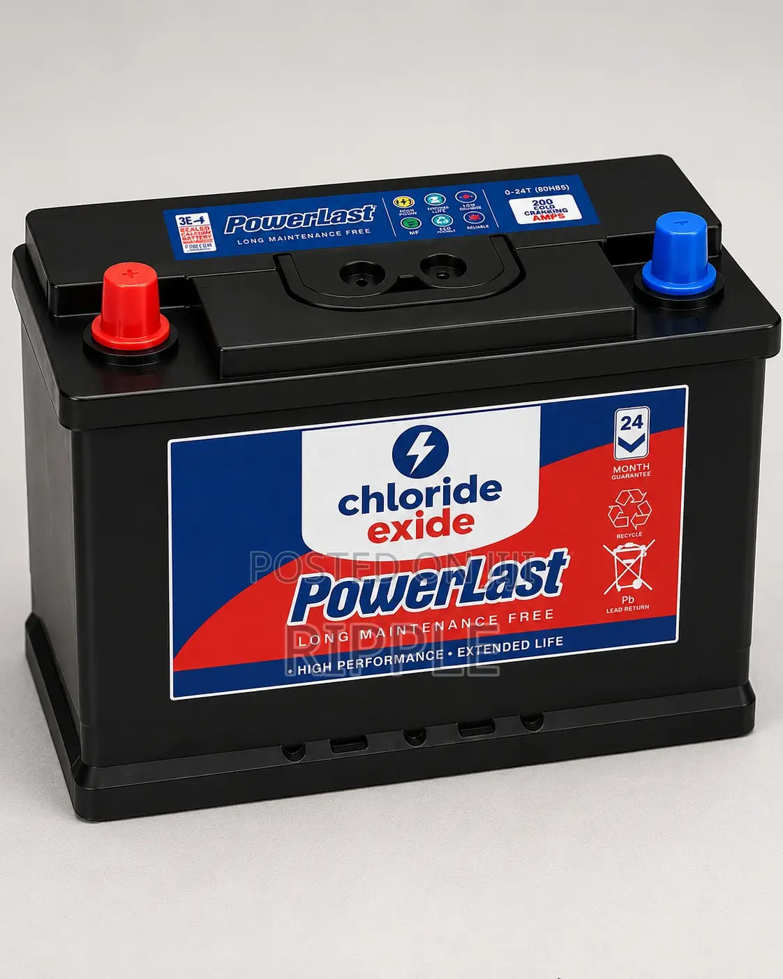 75Ah Chloride Exide PowerLast DIN75 510CCA MF Car Battery