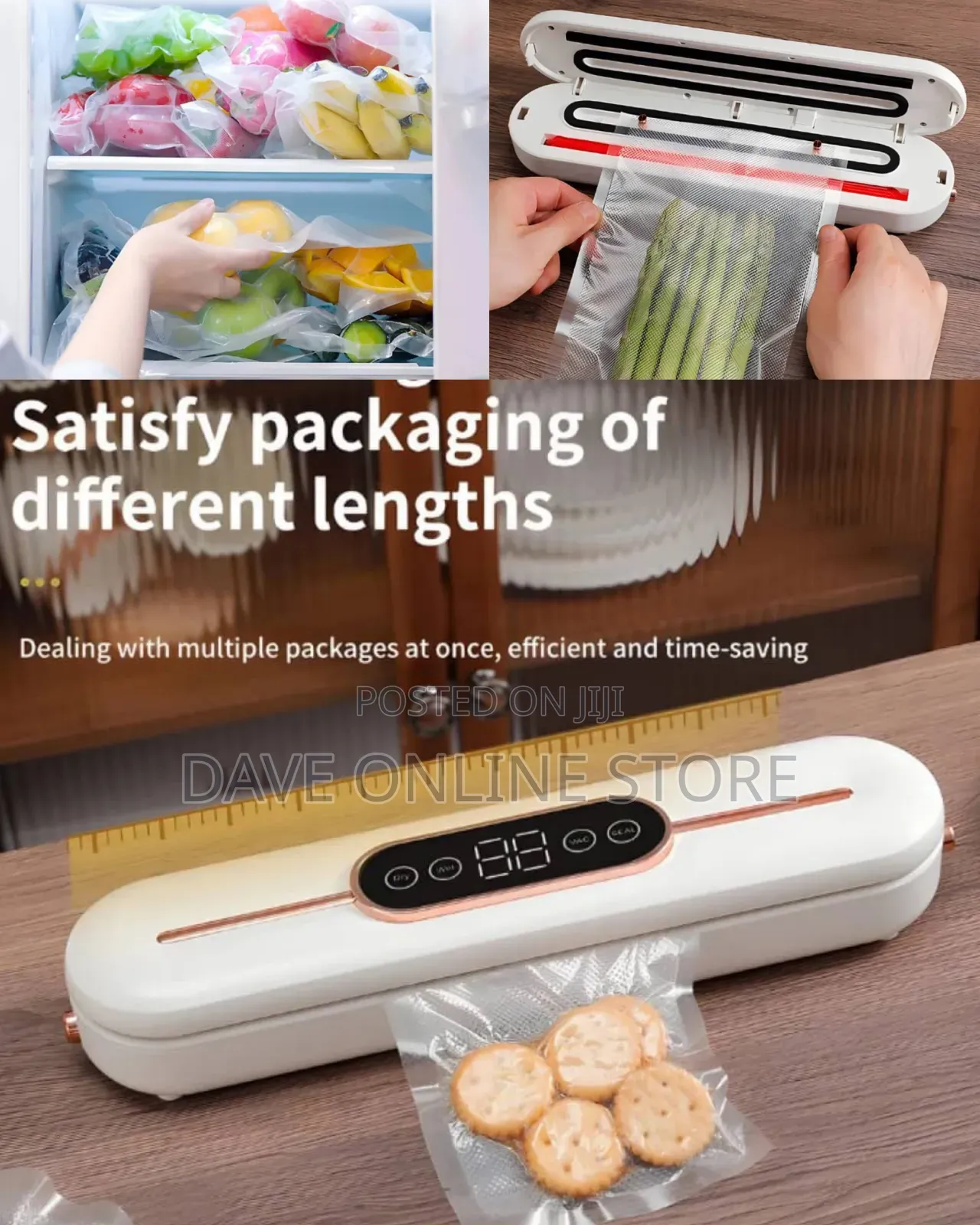 Compact 90W Automatic Food Vacuum Sealer Machine