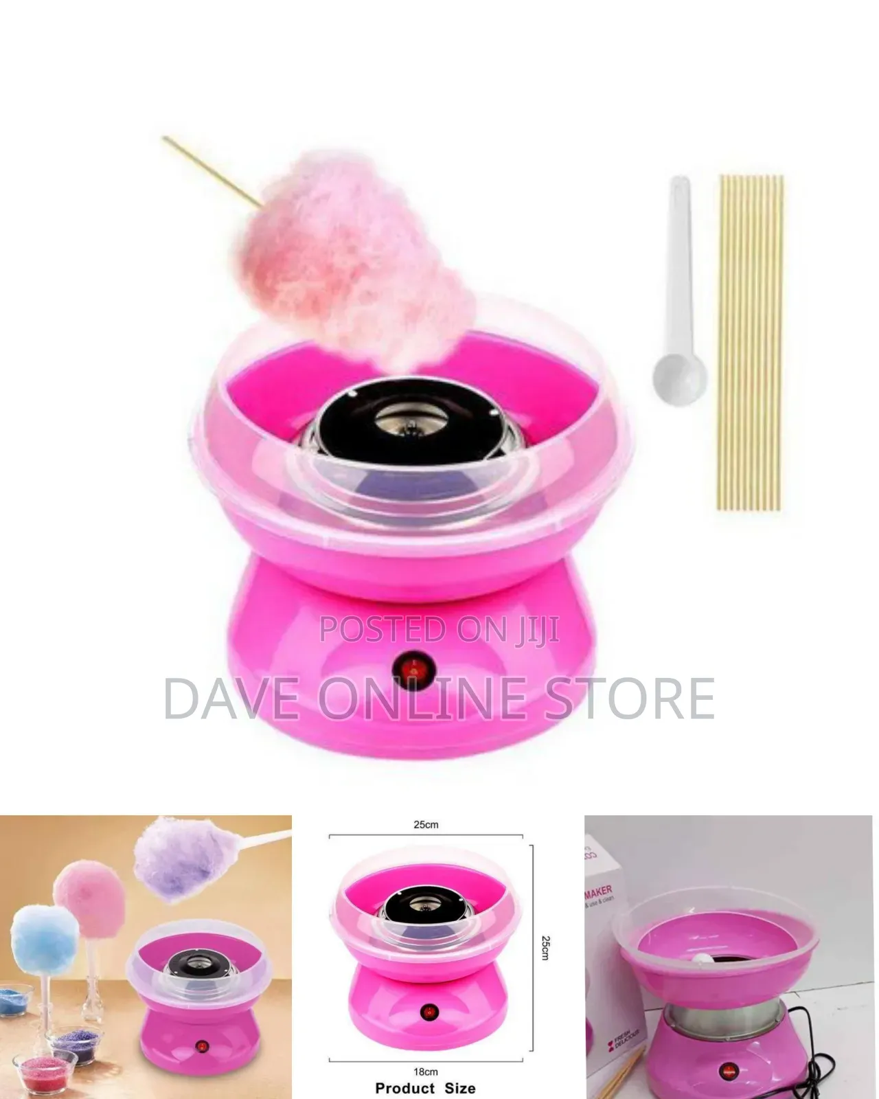 Pink Mini Electric Cotton Candy Maker