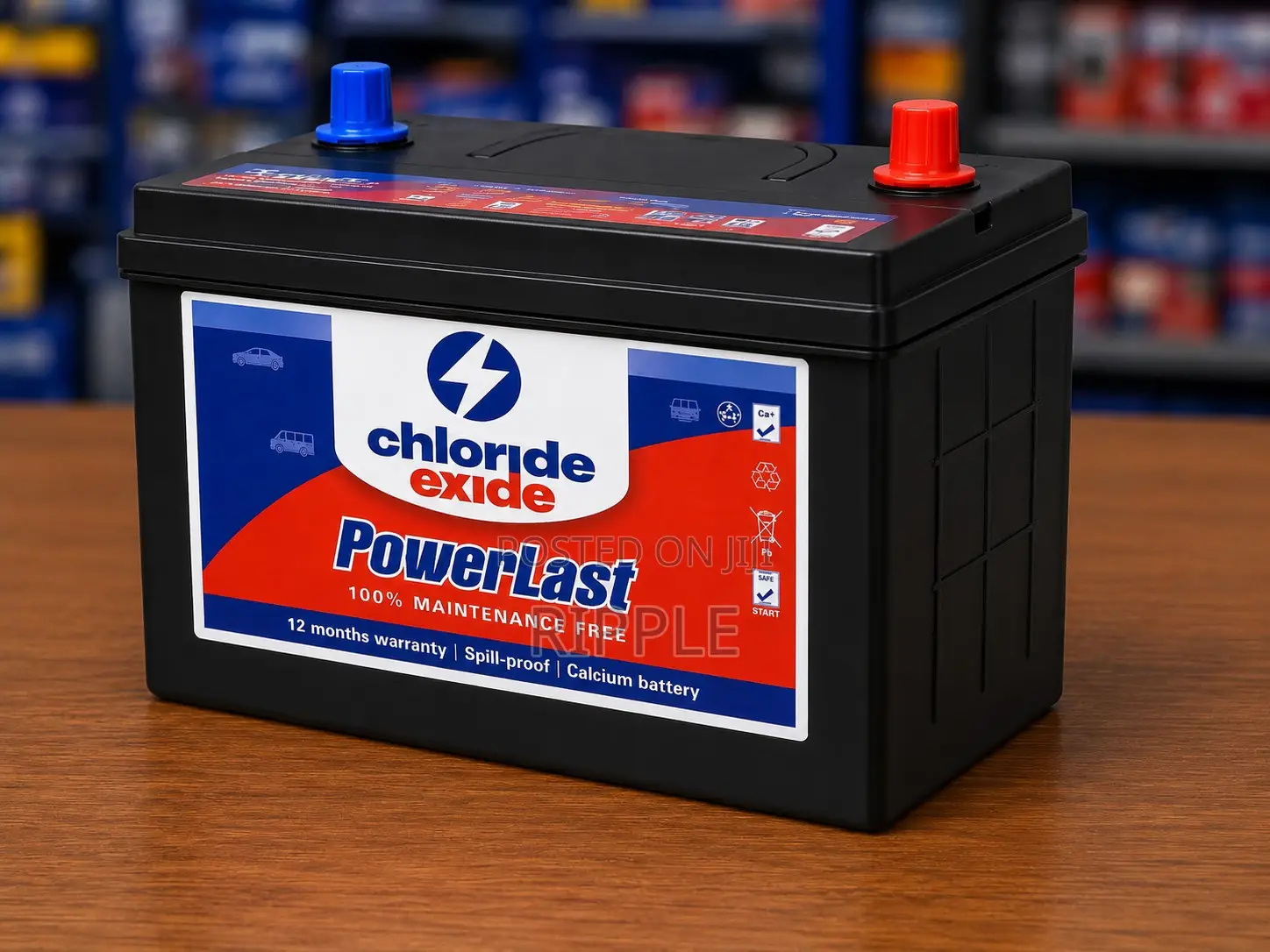 65Ah Chloride Exide PowerLast NS70MFL 417CCA Maintenance Free Battery