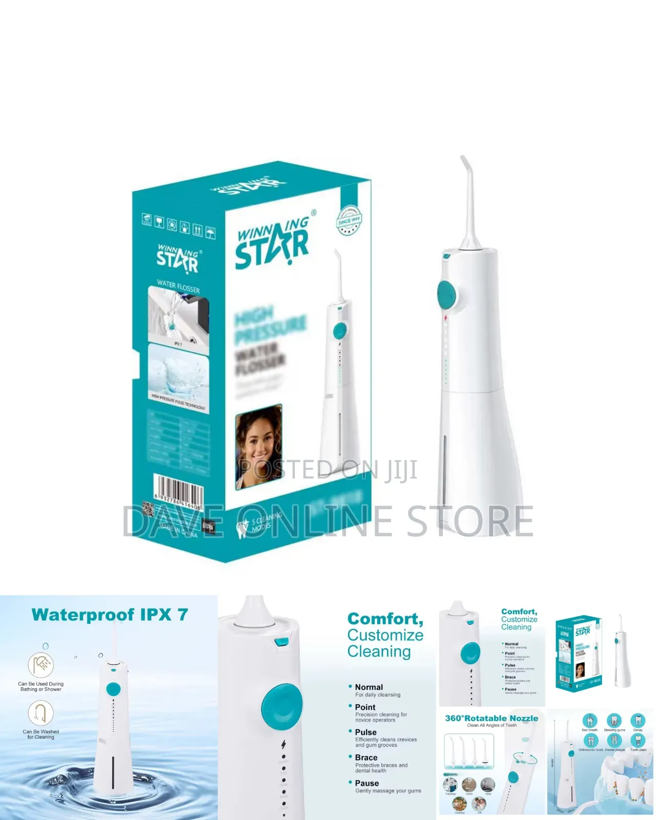 Winning Star High Pressure Water Flosser, a Cordless Oral Hygiene