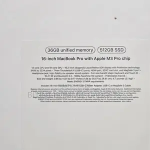 New Apple MacBook Pro 2023 M3 Pro 16GB Apple M3 Pro HDD+SSD 512GB